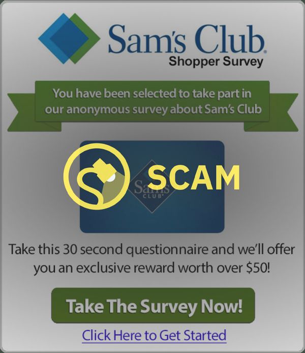 A Sam's Club Shopper Survey was nothing but a survey scam for a gift card or reward that led to hidden subscription fees.