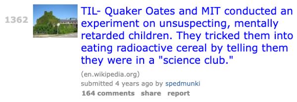 Did Quaker Oats Fund Mit Research That Fed Radioactive Cereal To Kids