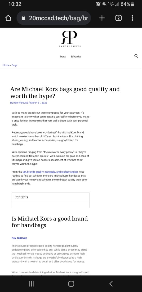 A fake Michael Kors giveaway promotion promised handbags for $7.95, but it was all a scam.