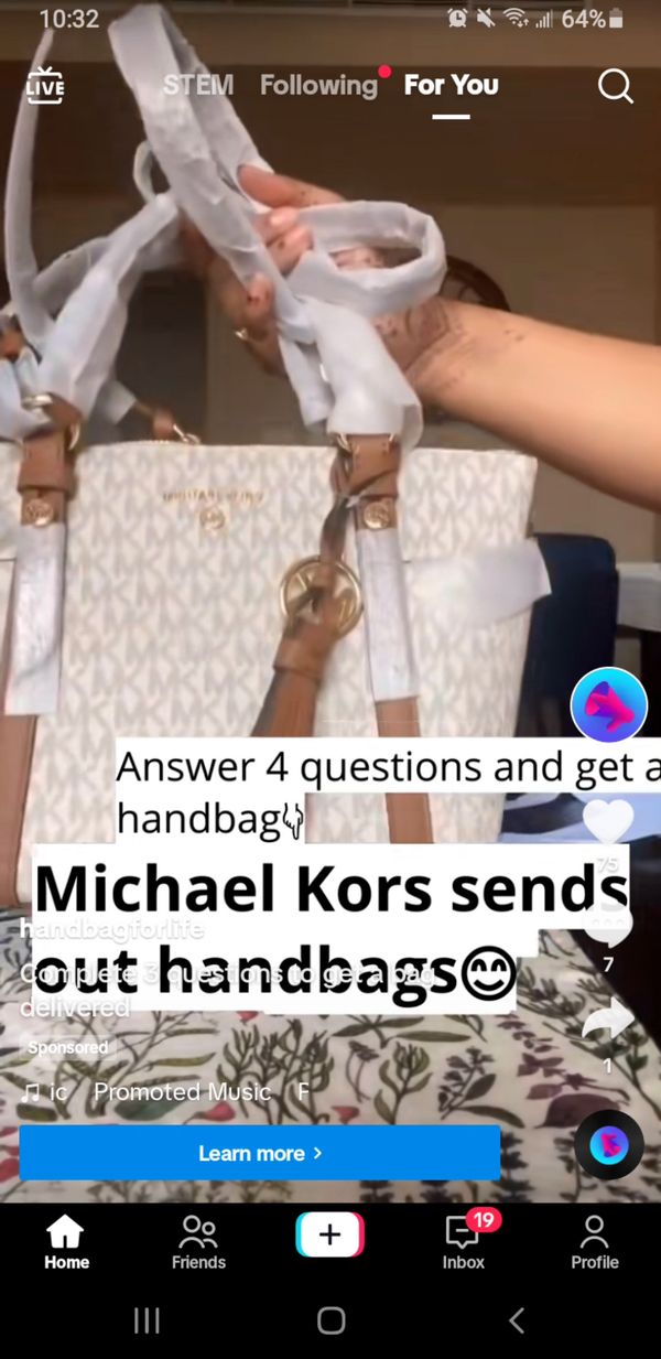 A fake Michael Kors giveaway promotion promised handbags for $7.95, but it was all a scam.