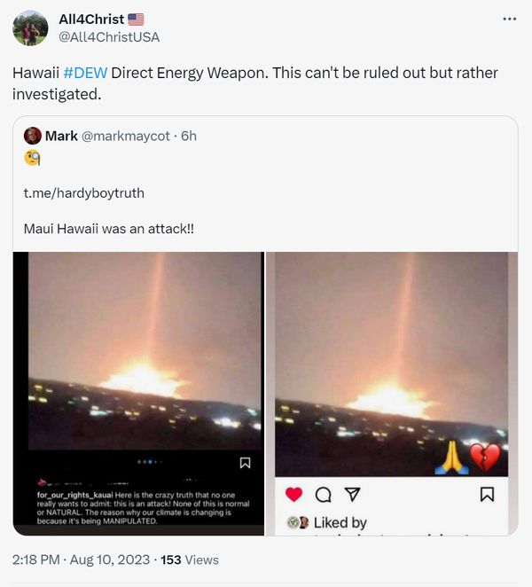 maui hawaii fires direct energy weapons