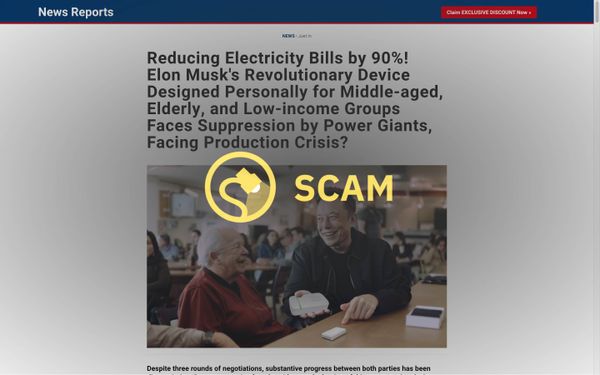 StopWatt was not created or endorsed by Elon Musk and the electricity-saving box device is a scam.