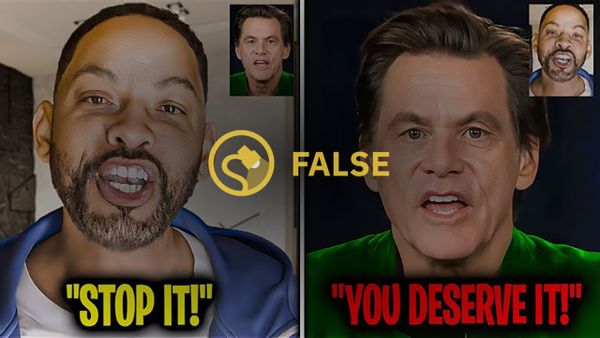 A YouTube video claimed that Will Smith had confronted Jim Carrey for humiliating him on live TV in regard to the Chris Rock Oscars slap.