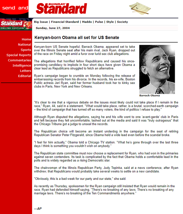 Did AP report that Barack Obama was Kenyan-born?