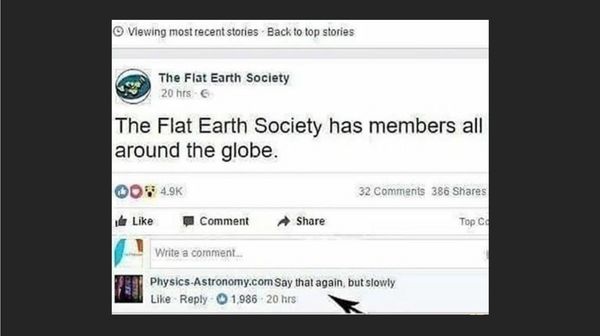 Snopes discount flat earth