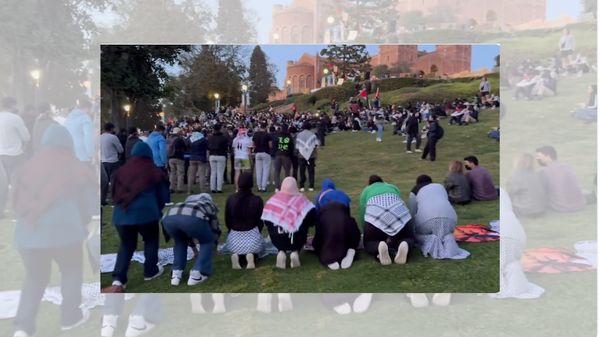 Does Video Show Hundreds of Protesting UCLA Students Converting to ...