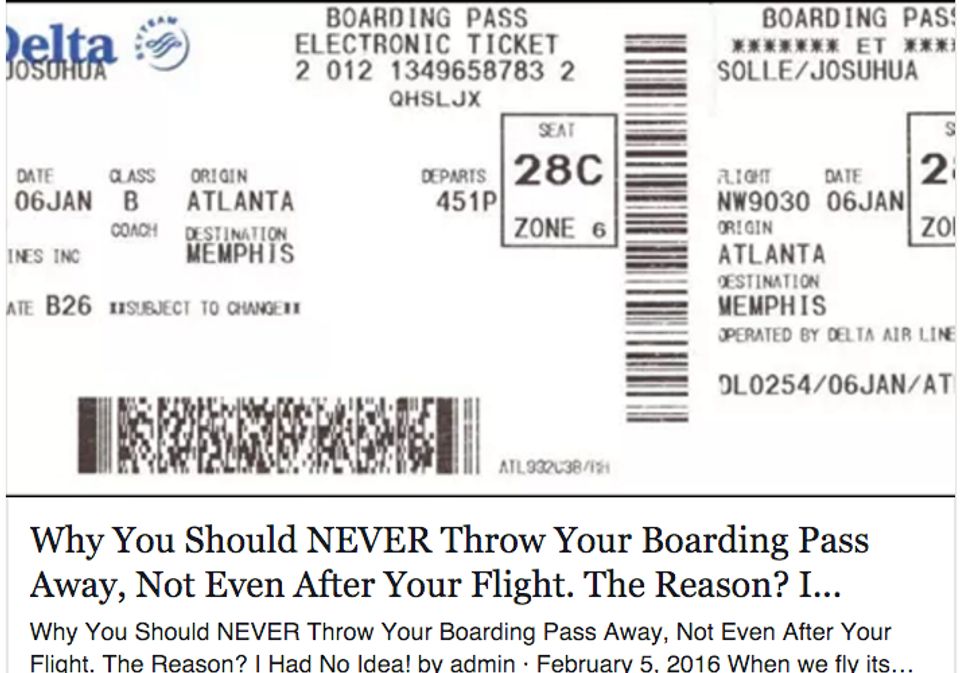 is-discarding-your-boarding-pass-dangerous-snopes