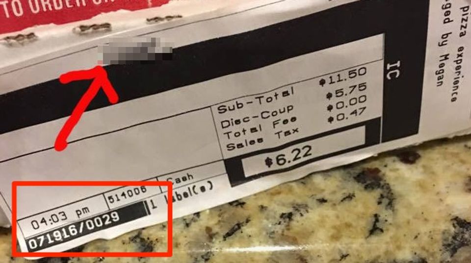 Papa John's Pizza Arrives with Racist Epithet on Receipt Label | Snopes.com