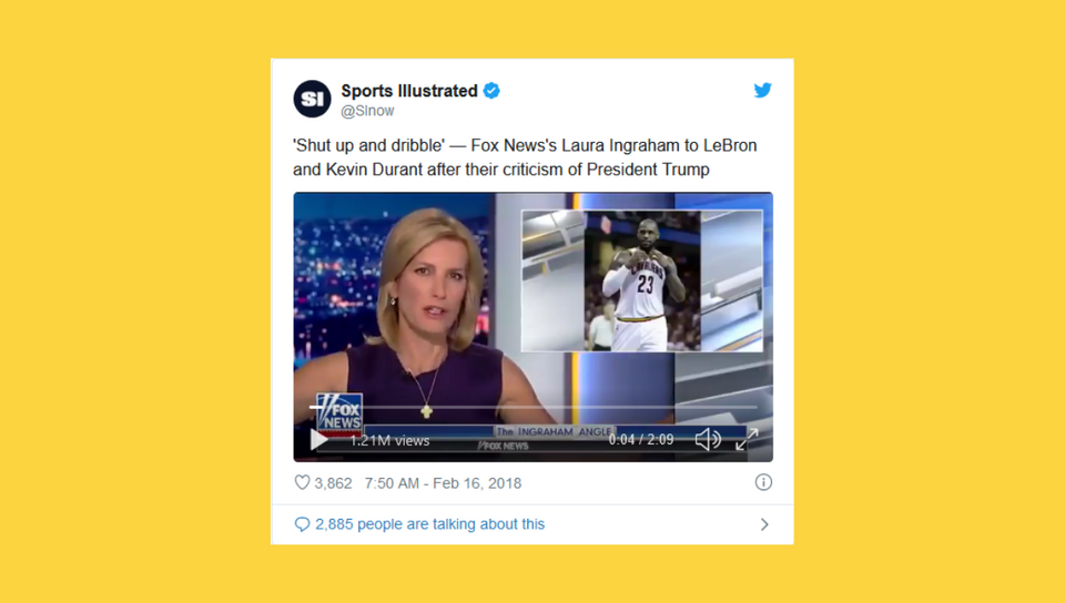 Did Laura Ingraham Say Lebron James Should Shut Up And Drew Brees Can Have His View 6654