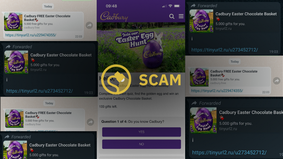 'Cadbury Easter Egg Hunt' Scam Circulates on WhatsApp