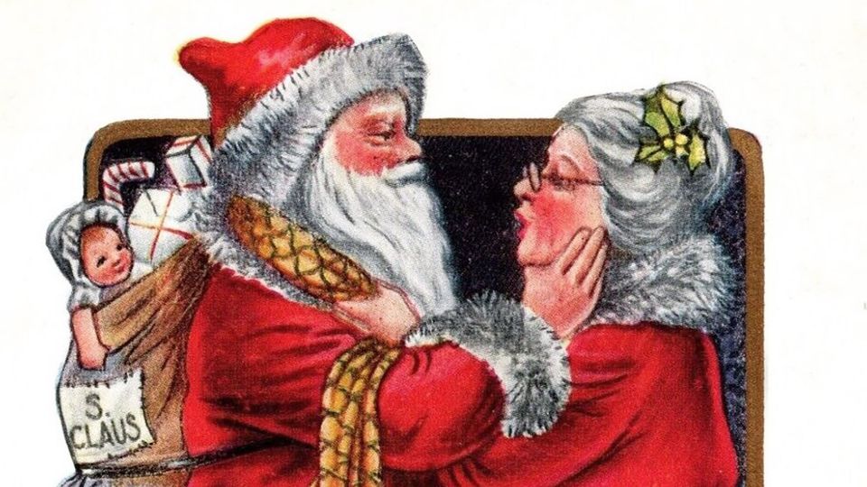 This Old Illustration Of Mrs Claus With Santa Claus Came From Wikimedia Commons 
