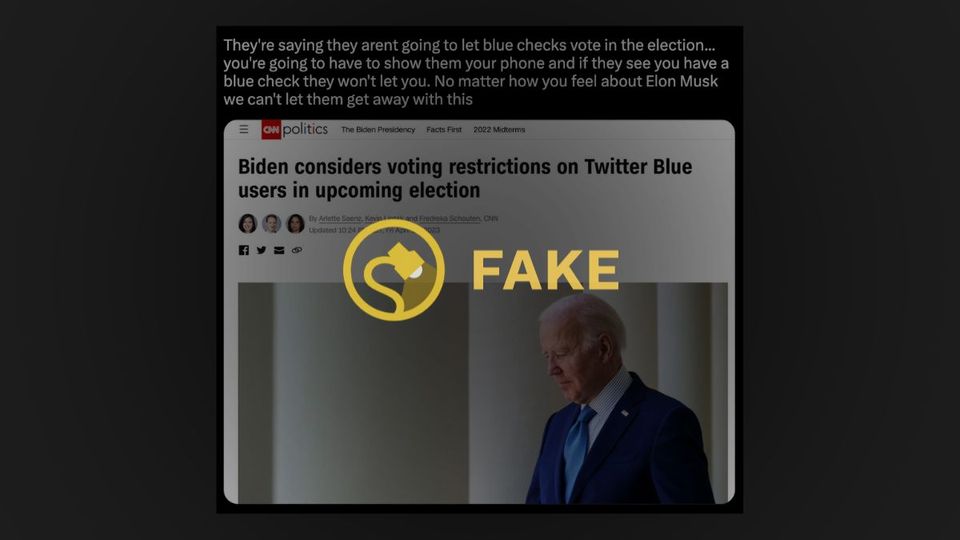 No, Biden Is Not Considering Voting Restrictions On Twitter Blue Users ...