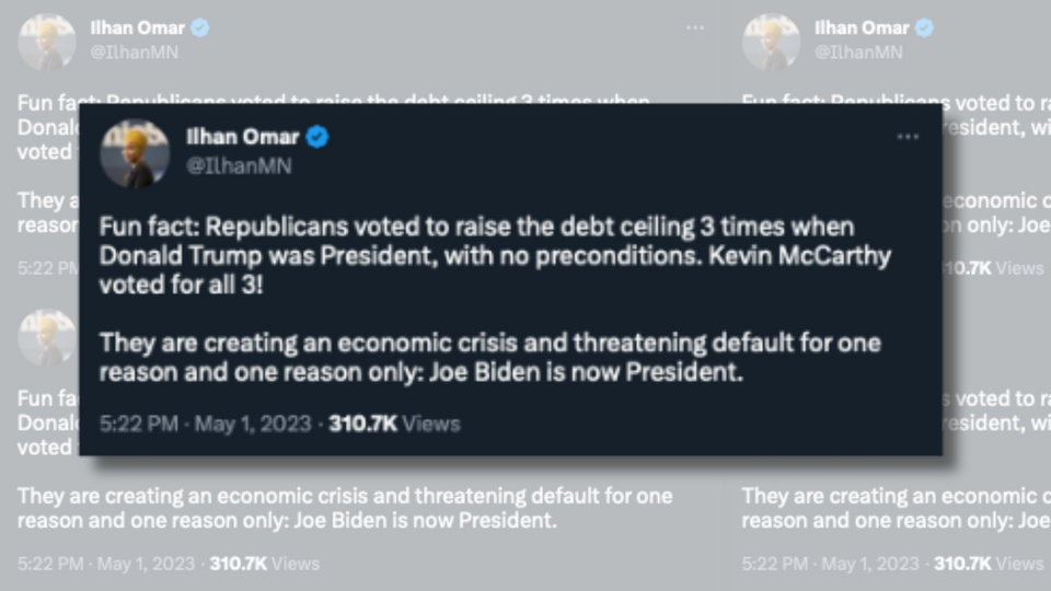 Did GOP Vote To Raise Debt Ceiling 3 Times With No Preconditions During ...