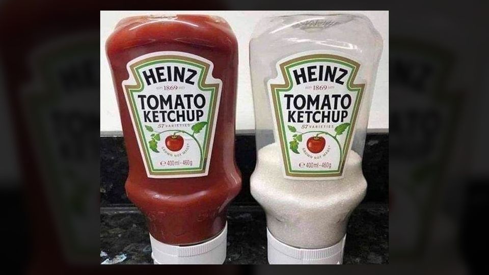 Powerful Visual Shows How Much Sugar Is In Heinz Ketchup 7895