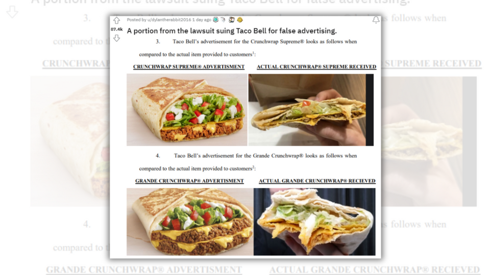 Were These Photos Used in a False Advertising Lawsuit Against Taco Bell ...
