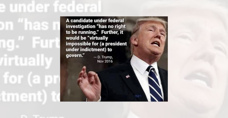 Did Trump Say A Candidate Under Federal Investigation 'Has No Right To ...