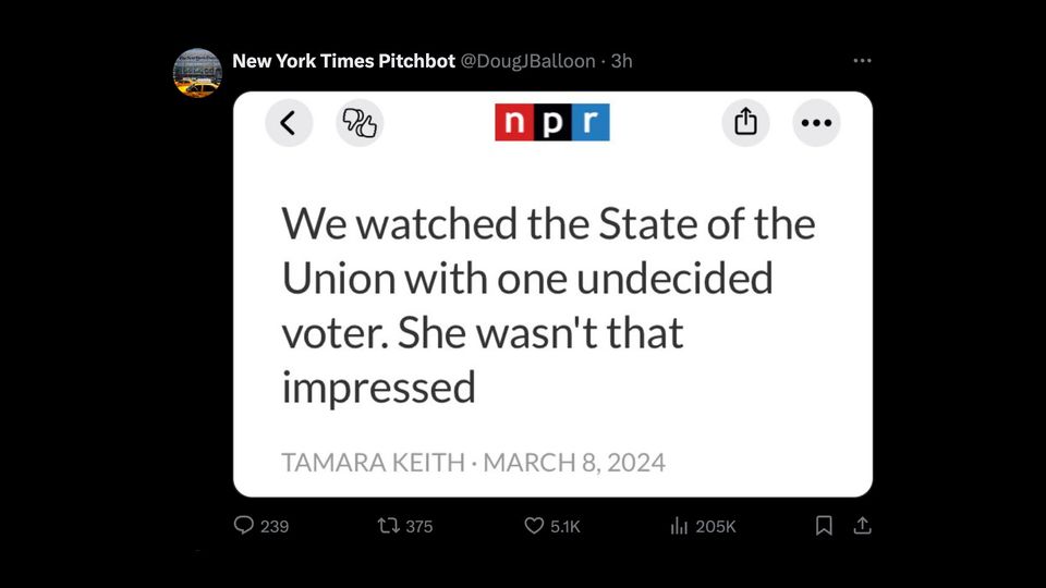 Npr Watched Biden Sotu Speech With Undecided Voter Who Wasnt That