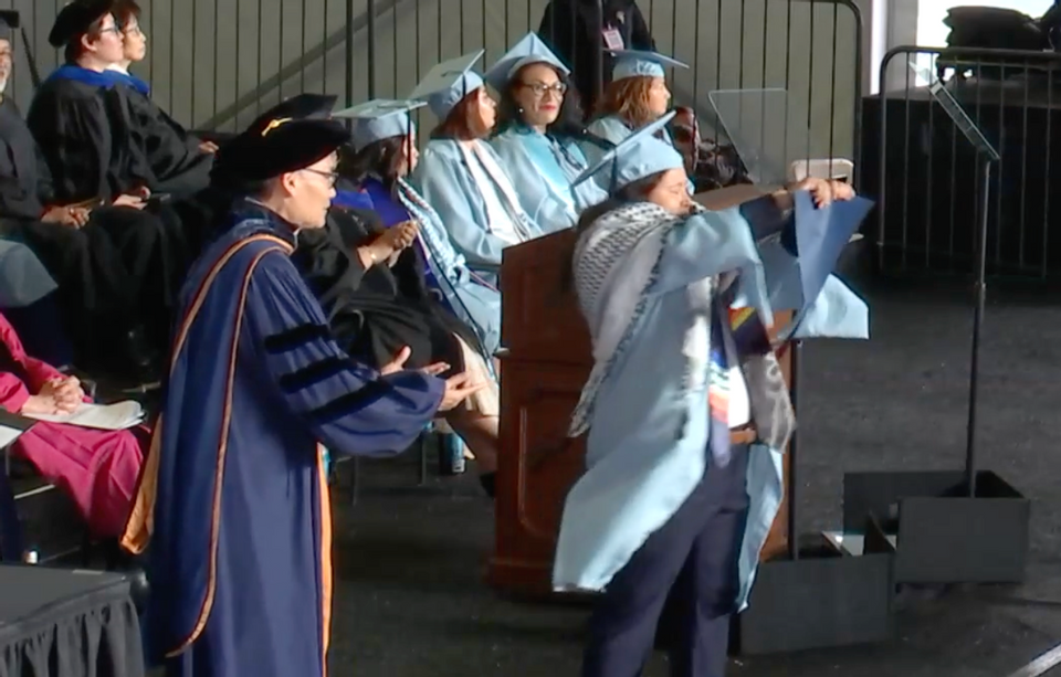 Columbia University Student Ripped Diploma in Pro-Palestine Protest at ...