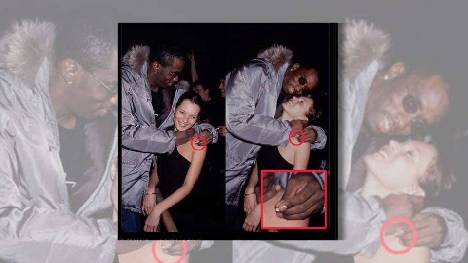 Diddy Held Unknown White Object in 'Creepy' Pictures with Kate Moss